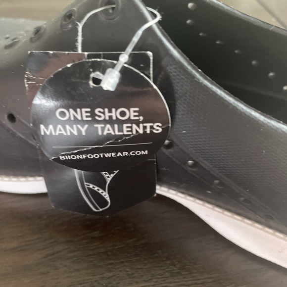 Biion Womens Size 7 Golf Shoes Black  New With tags Rubber Softspike - Picture 9 of 10